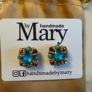 Blue and Gold Earrings